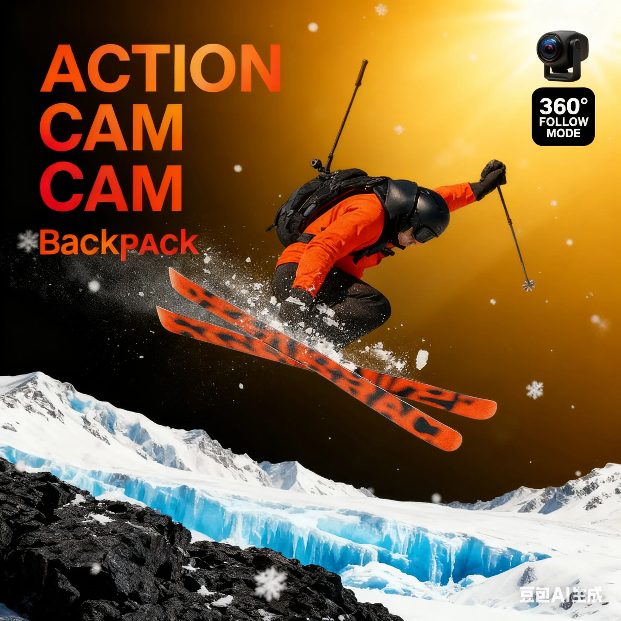 

Крепление для рюкзака для Insta360 — кронштейн громкой связи, стабильный вид на 3-й человек для GO 3/3S/X5/Ace Pro 2