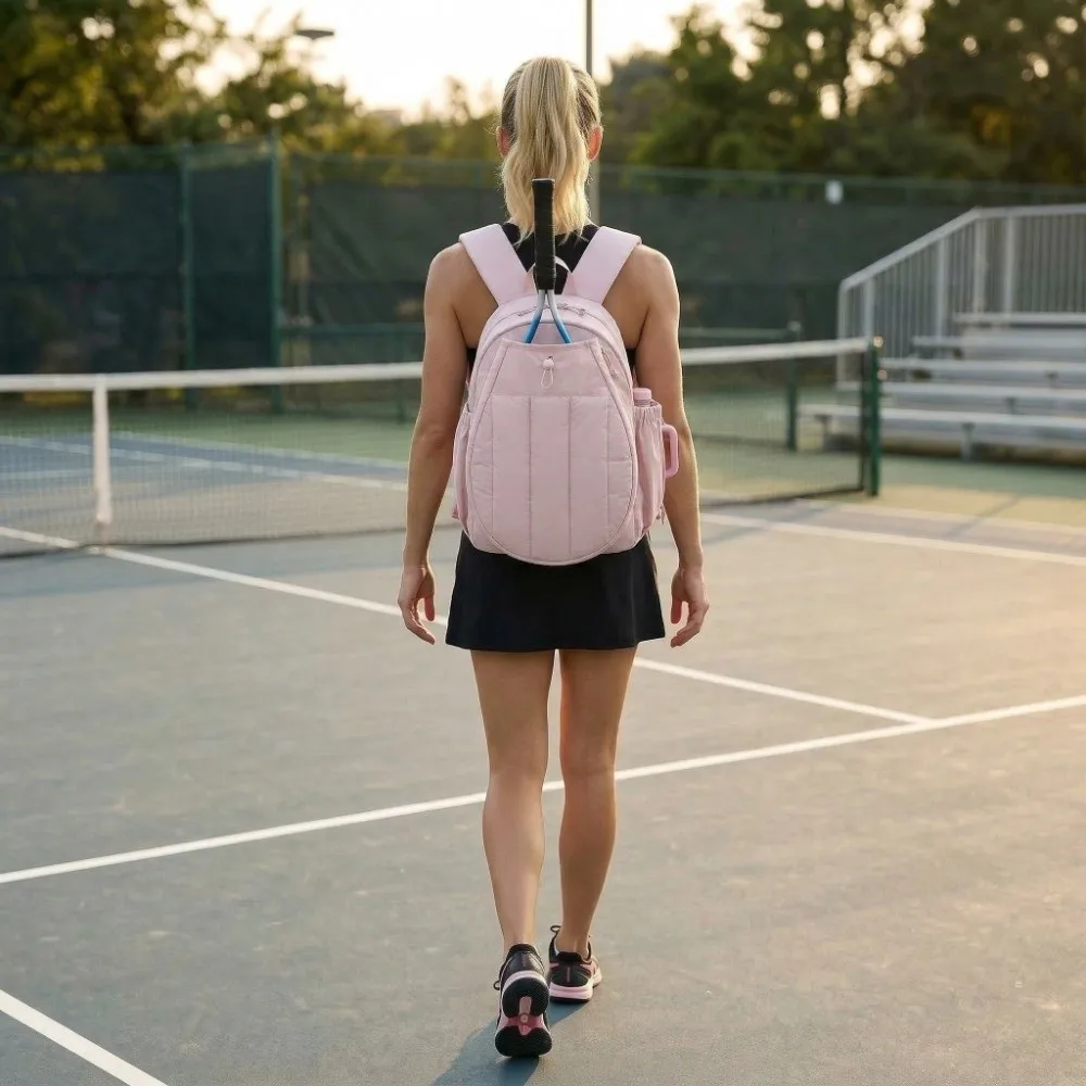 Large Capacity Tennis Backpack 20L Waterproof Tennis Racket Bag Adjustable Comfortable Pickleball Paddle Cover Gym Use