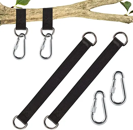 Baumschaukelgurte, 200 kg, robuster Hakenring-Hängegürtel, Verbindungsgürtel für Hängematte, Boxsack, Schaukel, horizontale Stange – Detail 7