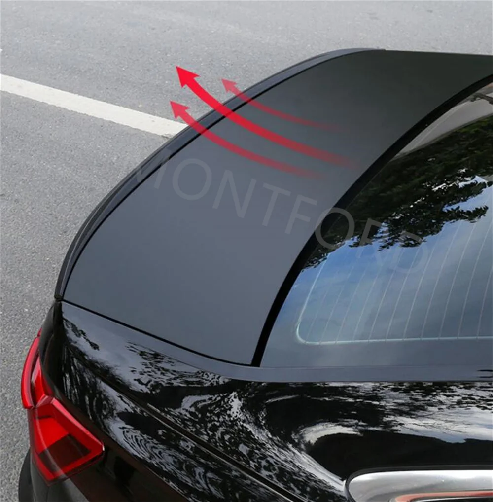 2019 2020 2021 2022 to up For Audi A6 C8 spoiler High Quality ABS Trunk Lip Wings Tail Spoiler By Glossy Black Carbon Fiber