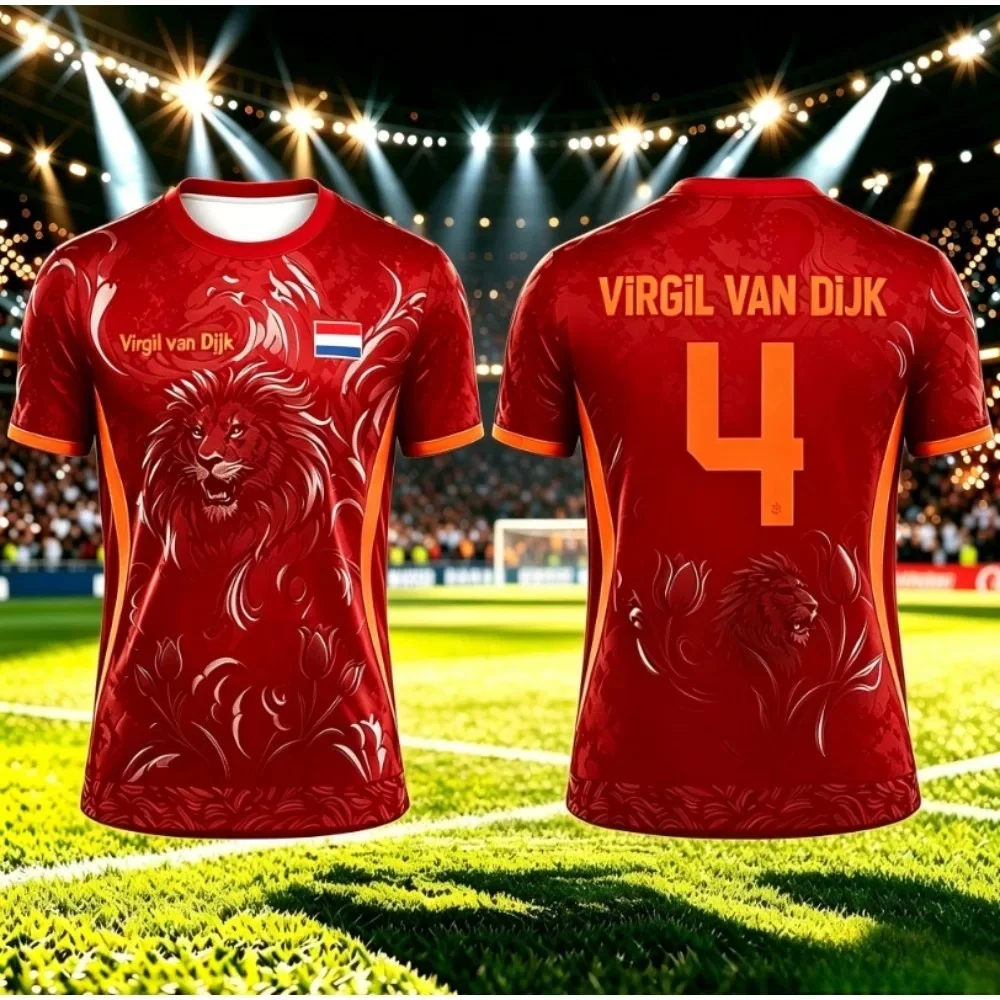 2026 New Dutch Style 3D Printed Fan Shirt, Suitable for Families and Children's Sports and Leisurebreathablequick Drying T-shirt view 2