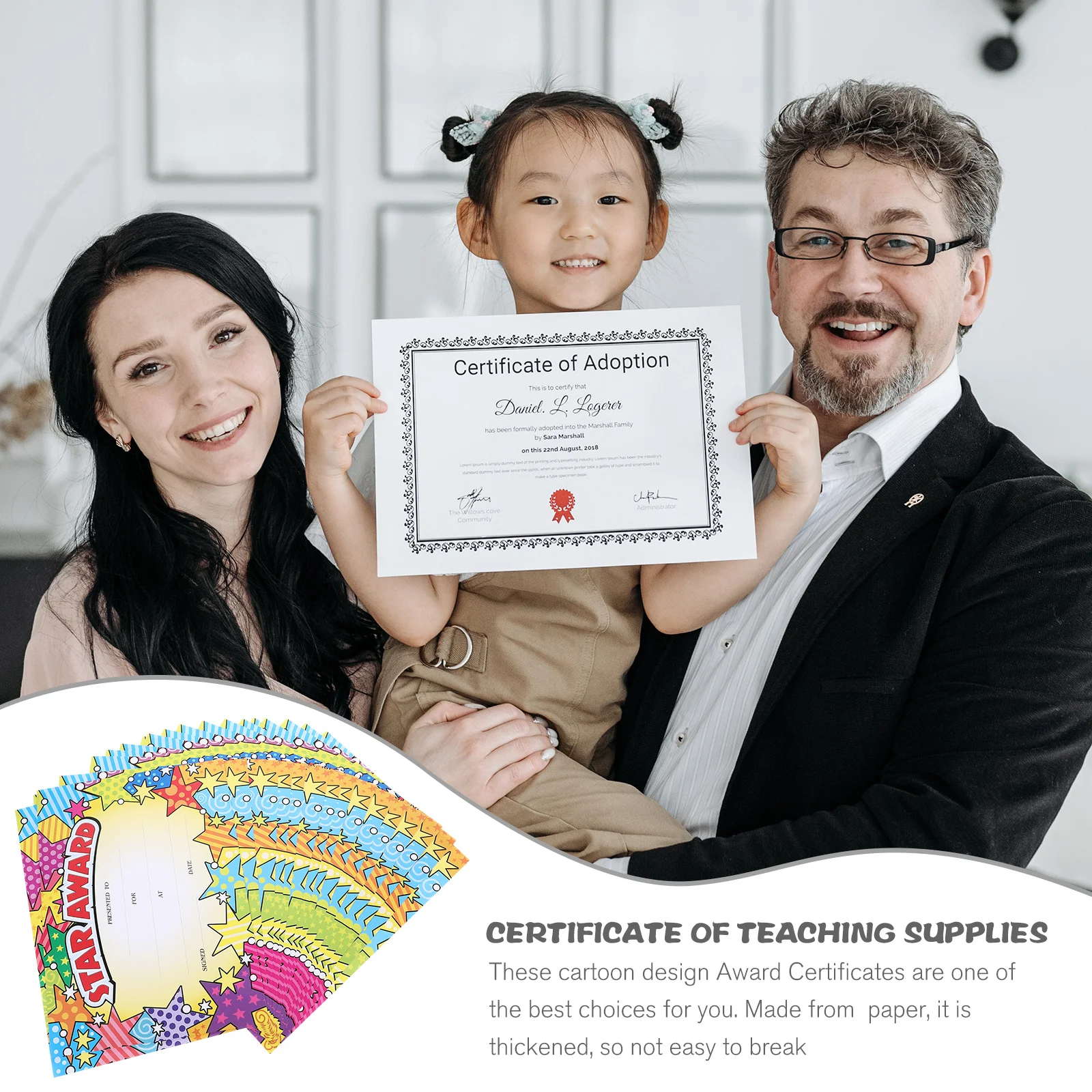 Certificati premio per bambini 20 fogli Certificato di cartoni animati di carta per il riconoscimento dei bambini per la laurea scolastica