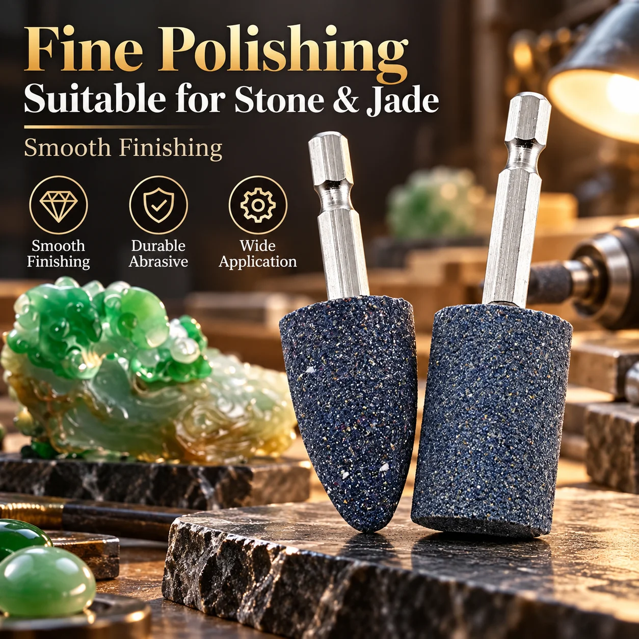 Hexagonal Shank Grinding Wheel Head Metal Grinding Stone Set - Rotating Tool for Polishing, Repairing
