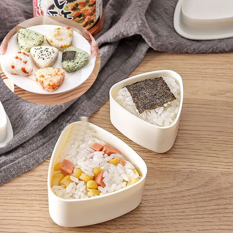 New DIY Sushi Mold Onigiri Rice Ball Food Press Triangular Sushi Maker Mold Japanese Home Kitchen Bento Accessories Tools