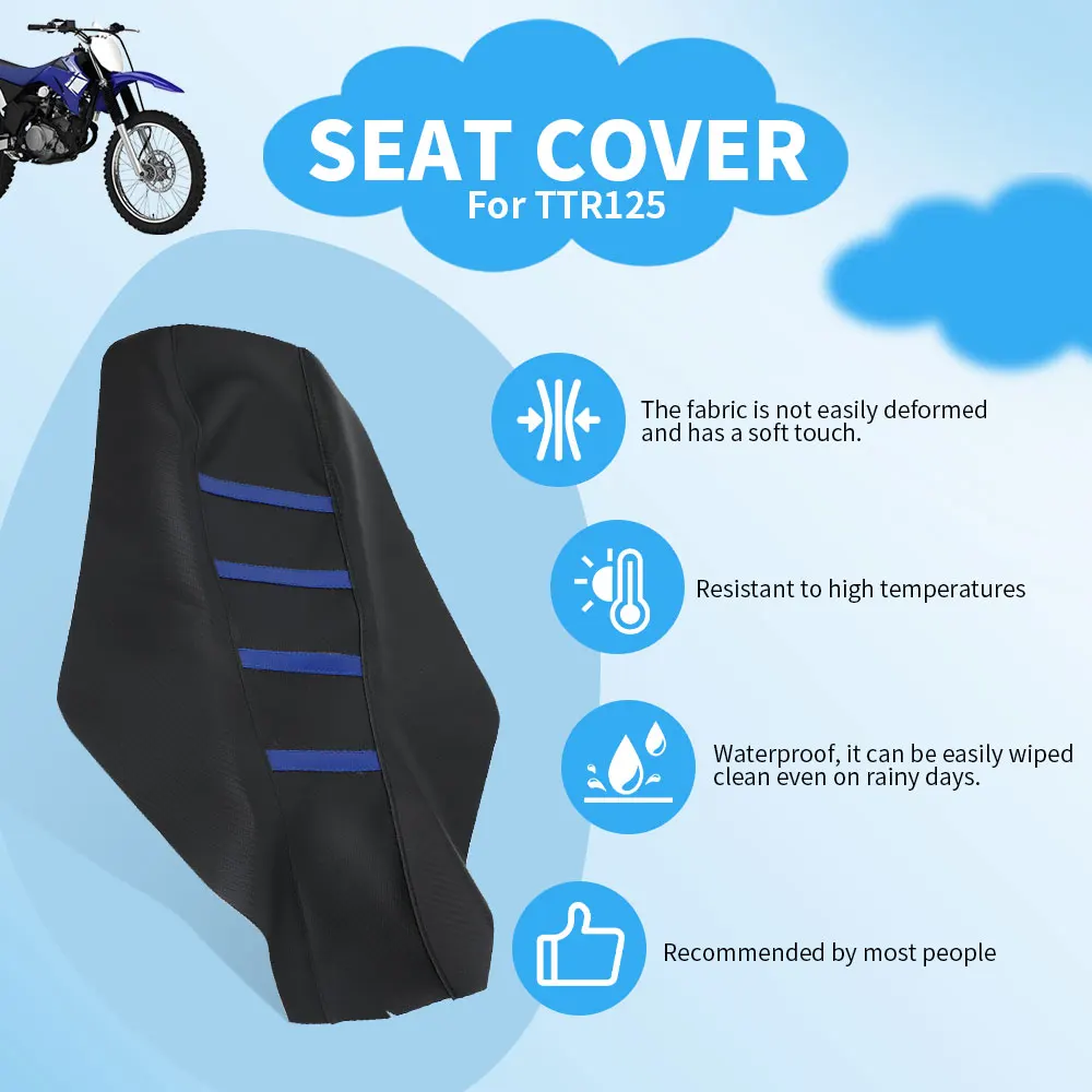 

Чехол на сиденье мотоцикла для Yamaha TTR125, водонепроницаемый противоскользящий синий защитный чехол для сиденья, аксессуары для мотокросса ebike