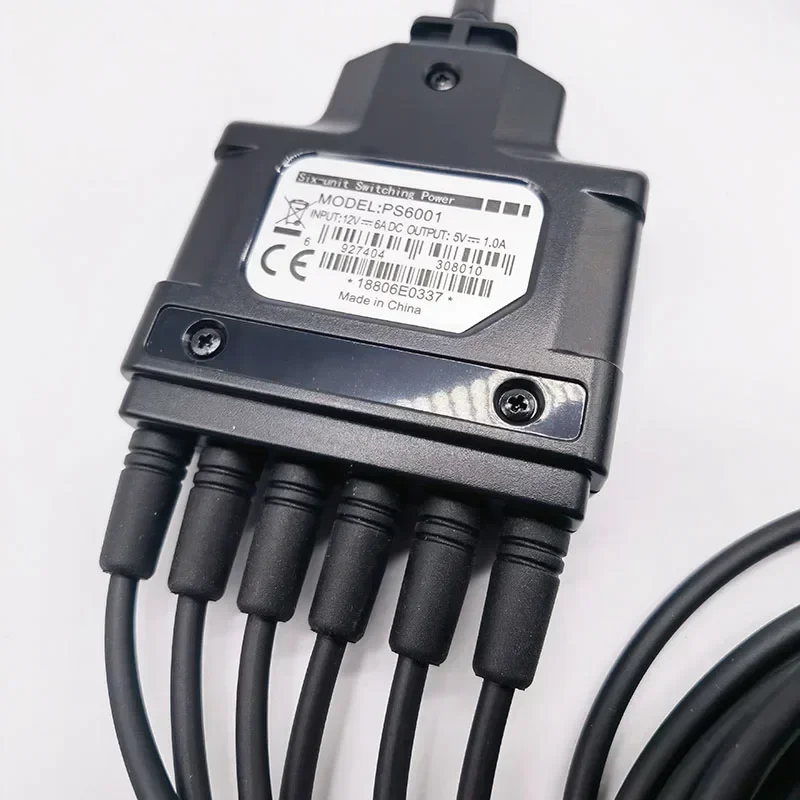 HYT Splitted 6-Way USB Micro 5pin Cable Charger Adapter Swithching Power Charge for Hytera BD350 BD300 TD350 TD360 Two Way Radio