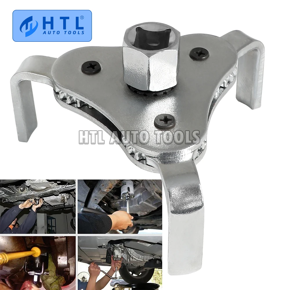 

Universal 3 Jaw Oil Filter Cup Wrench Adjustable Oil Filter Removal Tool Set For Cars Trucks Motorcycles