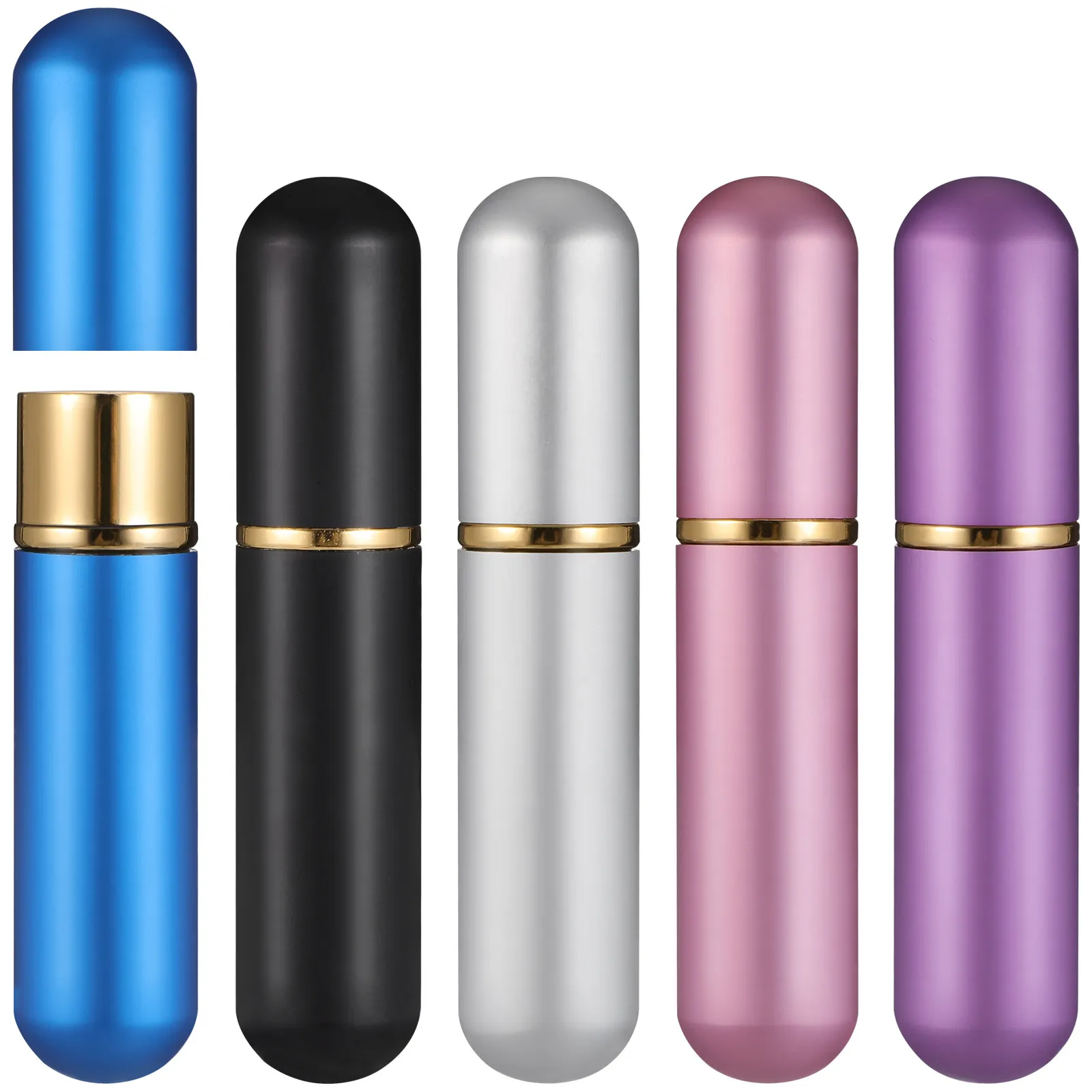 

5Pcs Premium Metal Essential Oil Inhalers Aromatherapy Diffuser Lockets for Women Men Portable Nasal Inhaler Gift Set with Glass