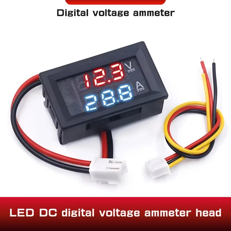 

TZT DC 0-100 В 10A цифровой вольтметр амперметр двойной дисплей детектор напряжения измеритель тока панель ампер вольтметр 0,28 "красный синий светодиод