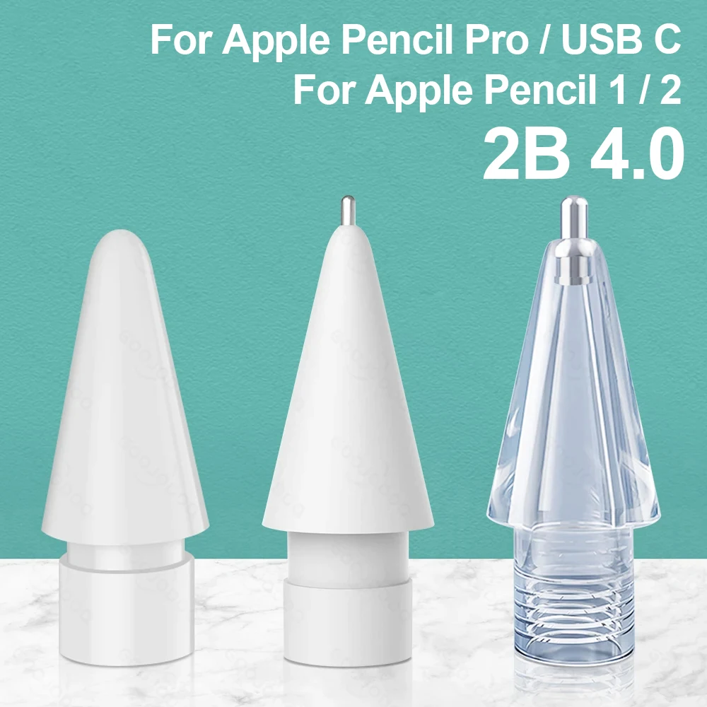 Nakładki do Apple Pencil, końcówki do Apple Pencil 2 1 / Pro / USB C, końcówki do Apple Nib iPad Pencil, wystarczają na 4 lata użytkowania
