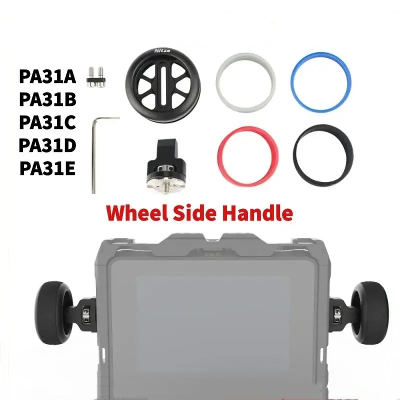 Nitze PA31E PA31A PA31B PA31C PA31D Wheel Side Handle with 3/8” Screw and Detachable Locating Pins