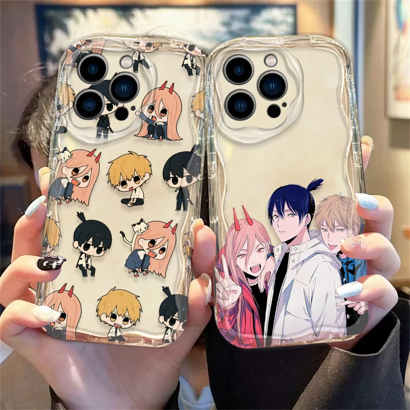 Chainsaw Man Denji Cover For Apple iPhone 15 14 13 12 11 Pro X XR XS Max Plus 8 7 Plus SE Wave Oil Phone Case