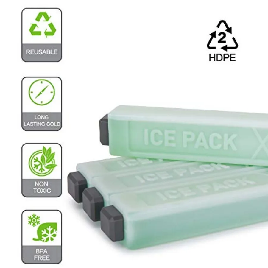 Ice Packs for Coolers Reusable Long Lasting Freezer Packs for Lunch Bags/Boxes, Cooler Backpack view 3