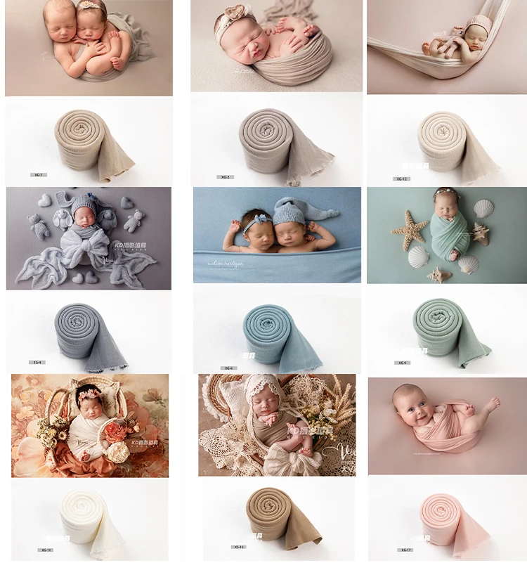 180x30cm Soft Stretch Wrapping Newborn Photography Props Studio Safe Stretchable Swaddle Wrap Prop Infant Photoshoot Accessories