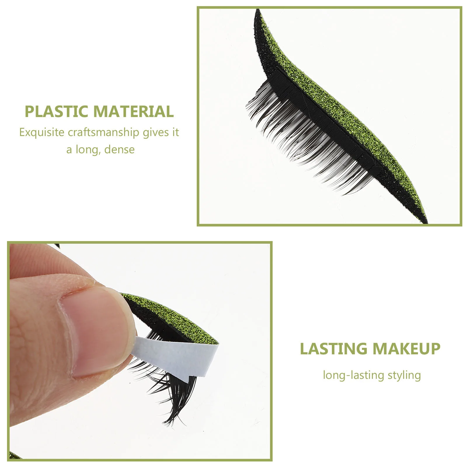 

4 Pairs Fake Eyelashes Waterproof Smudge Proof Eyeliner Sticker Plastic Makeup Tape Artificial Stencil Eye Line Strip