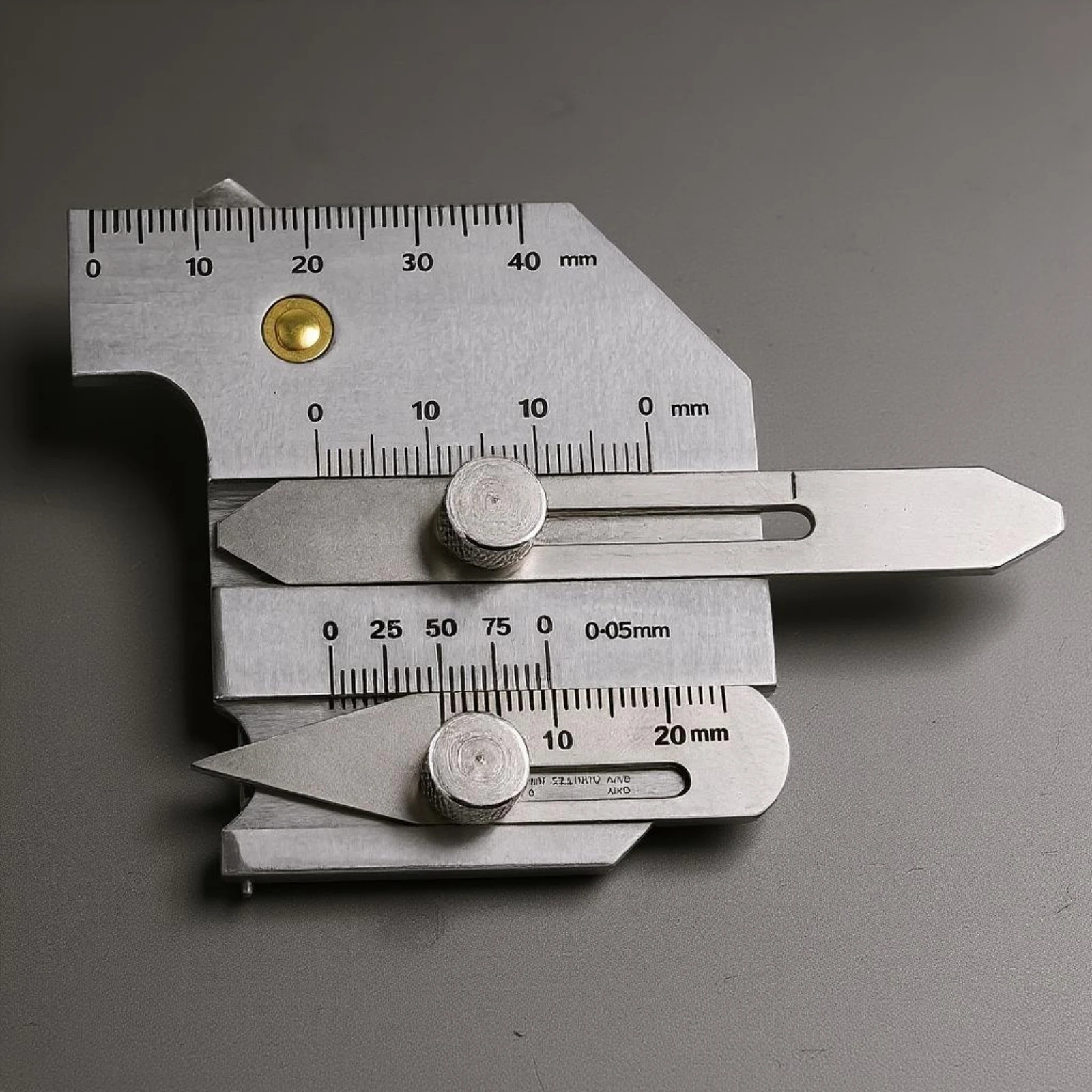 Weld Inspection Ruler Multi-Purpose Soldering Gauge Weld Seam Measuring Tool Knurled Knobs Soldering Seam Gauge Portable