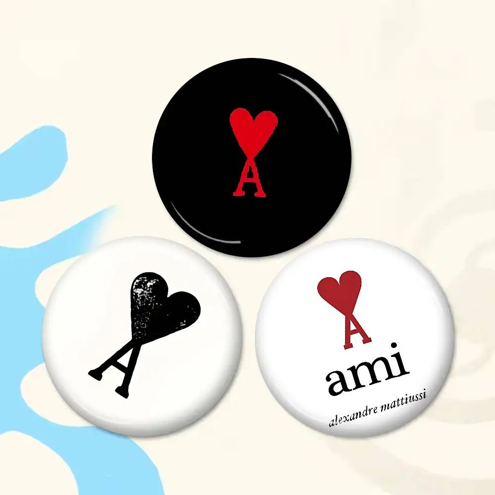 Fashion Luxury A-Amis 32/44/58mm Round Cartoon Brooches Handmade Pins for Backpack Jewelry Accessories Gifts Creative Badge