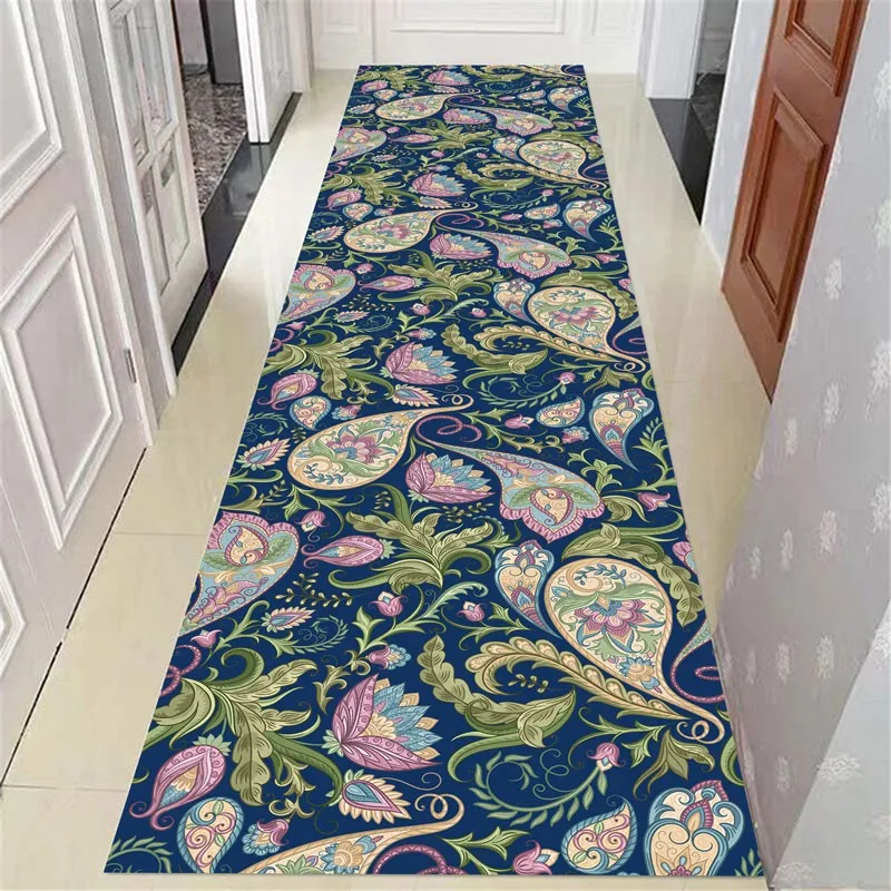 Reese Vintage Persian Paisley Pattern Veranda Lobby Carpets Living Room Porch Rugs Hallway Hall Entrance Corridor Aisle Runner