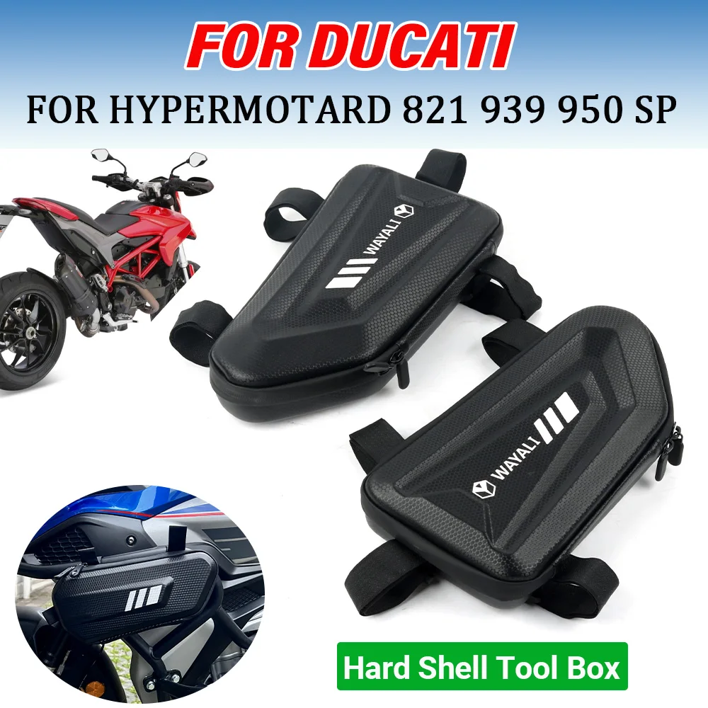 For DUCATI Hypermotard 821 939 950 SP Motorcycle Accessories Side Bag Fairing Tool Storage Bags Triangle Bags Bumper Frame Bags