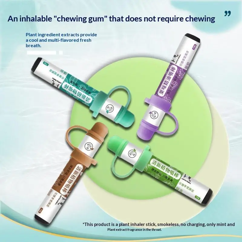 Herbal Refreshing Nasal Inhaler Stick 1Pcs Multi Flavor Plant Aroma Cool Scent for Travel Congestion Relief