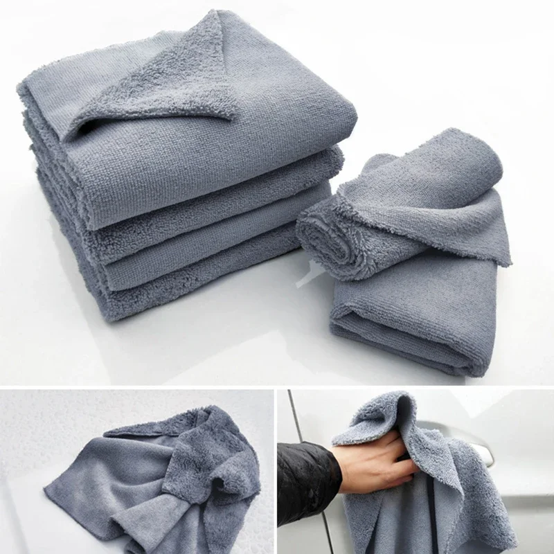 Microfiber Super Soft Absorbent Towel Edgeless Car Wash Care Home Cleaning Towel Drying Cloth Towels 40x40cm Car Detailing