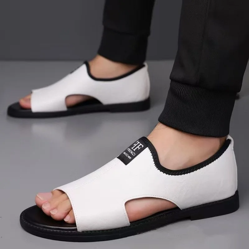 Men Sandals for Casual Shoes Outdoor Fashion Men's Slippers Comfortable Beach Shoes Men's Sandals  Leather Flat Sandals for Men