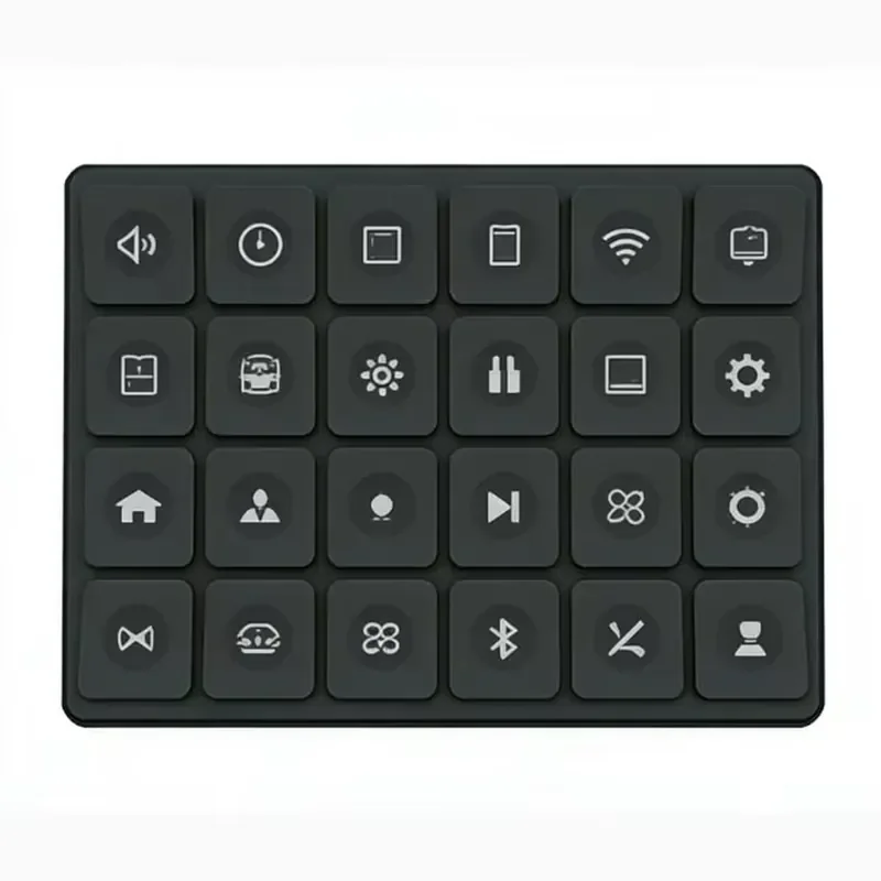 MAF DL-KB24Q 24-Keys Silicone Pad Keypad Button Panel Control Panel CAN Bus 24 Button Switch Button Canbus Keypad CAN Bus