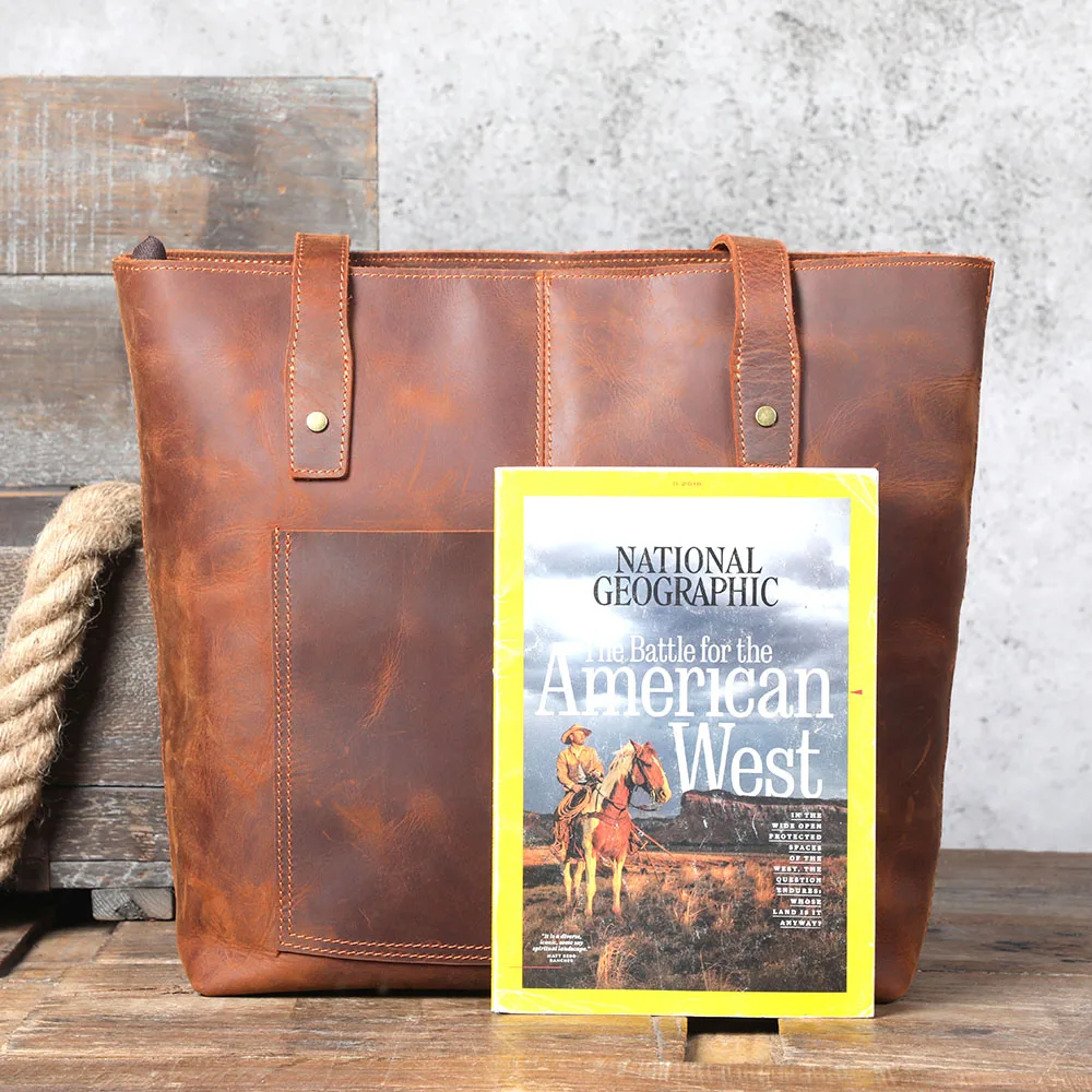 S.WORKER Vintage-Aktentasche aus hochwertigem Leder für Herren, Business-Handtasche, Laptoptasche, Unisex-Einkaufstasche mit großem Fassungsvermögen – Detail 22
