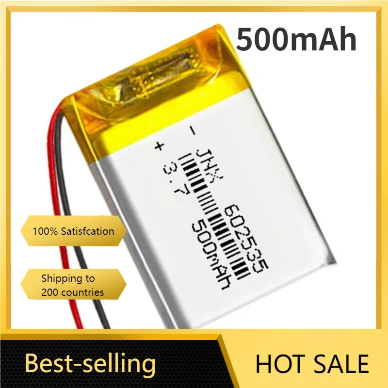 602535 Li-polymer Battery 3.7V Rechargeable Lithium Polymer Li-Po Batteries for MP3 MP4 MP5 GPS Toy DIY DVD Smart Lock Spea