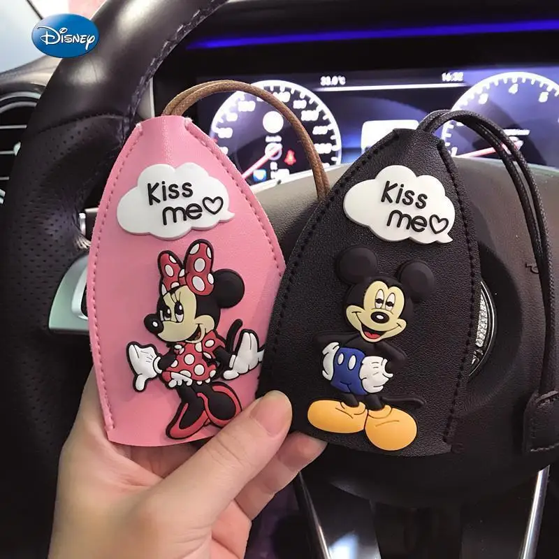 

Disney cute Mickey and Minnie creative car key bag universal car key cover pendant