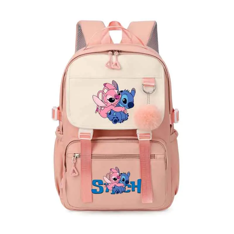 Lilo & Stitch Backpacks multi-pockets Lightweight Capacity Women Men School Bags Laptop Travel Patchwork Mochilas