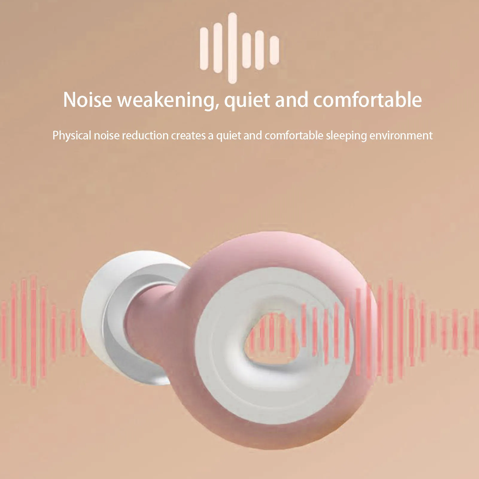 Ergonomic Soundproof Sleep Earplugs Flexible Silicone High Fidelity Hearing Protection for Noise Sensitivity & Flights