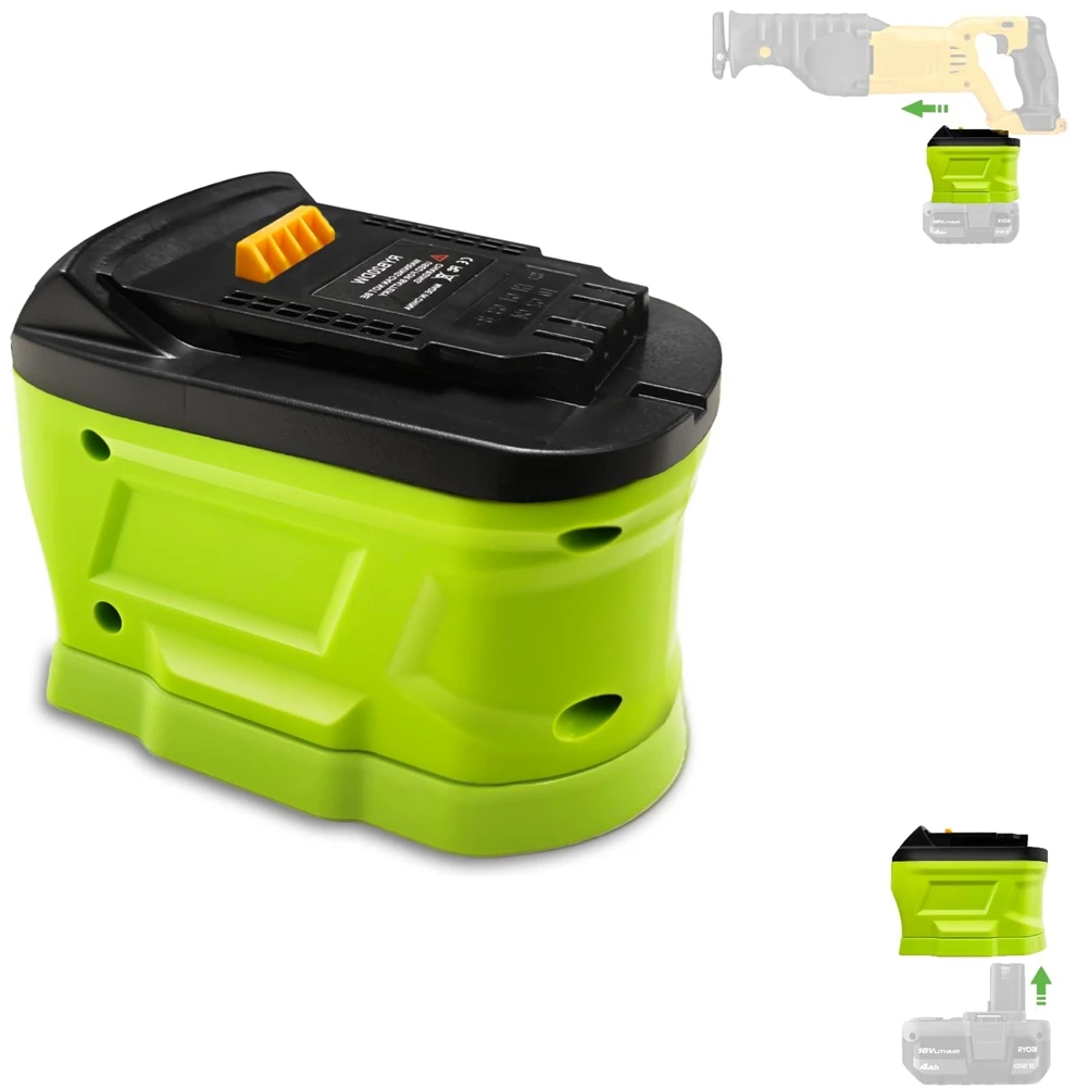 AS63-RYB20DW Battery Adapter For Ryobi 18V Battery Convert To For 20V Battery , Power For 20V Cordless Tools Durab