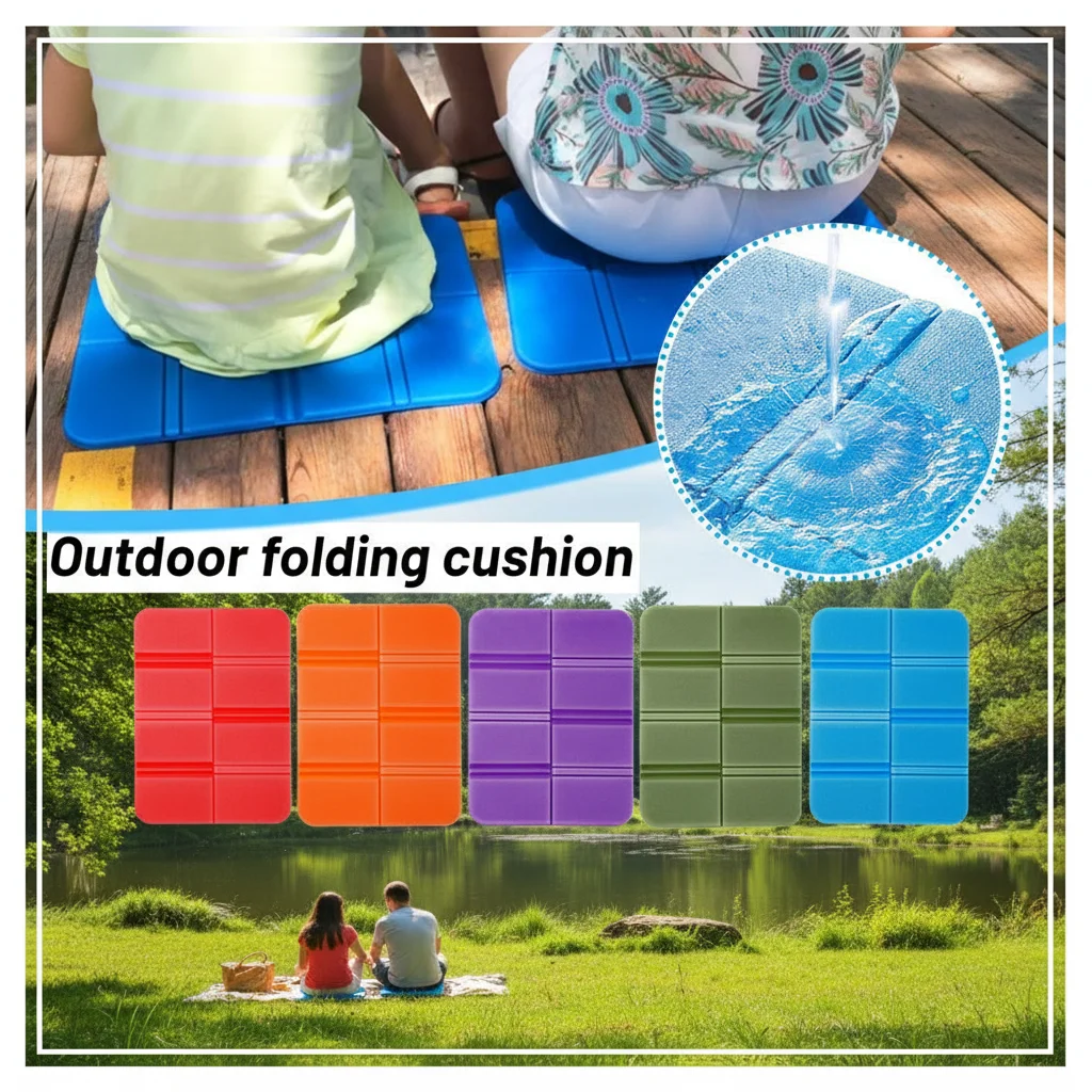 Tragbare Faltbare Strand- und Campingmatte Kleine Picknickunterlage Wasserdicht Feuchtigkeitsbeständig XPE-Schaum Campingauflage Outdoor-Sitzkissen
