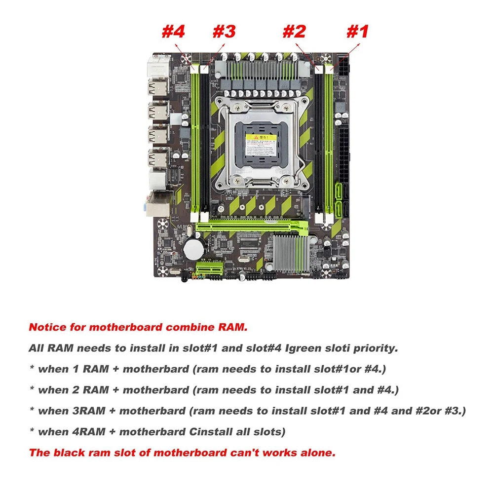 X79 Motherboard+E5 2630 CPU+2X8GB DDR3 1600Mhz REG ECC RAM Memory Set LGA 2011 M.2 NVME Motherboard