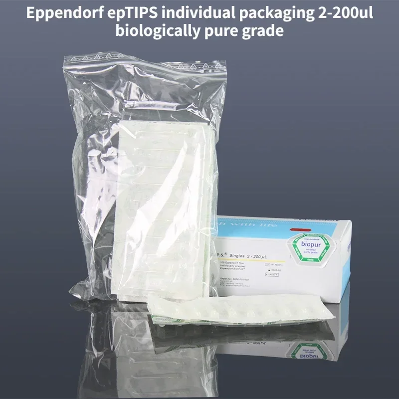 Eppendorf EpTIPS Individual Packaging 100pcs 2-200ul Biologically Pure Grade, Laboratory Pipette Tips Are Universal