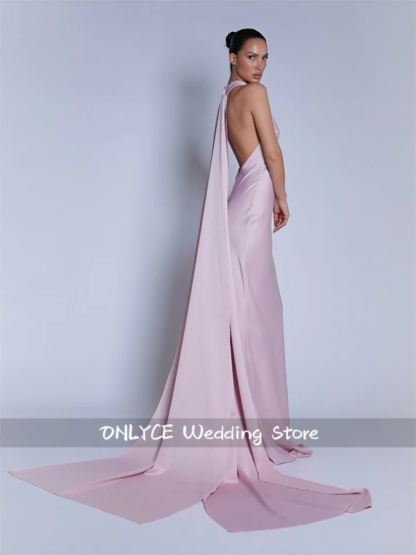 فستان بسيط حورية البحر للحفلات الراقصة للعرائس بدون أكمام 2026 بدون ظهر فستان زفاف نسائي فيستدو دي نوفيا مخصص