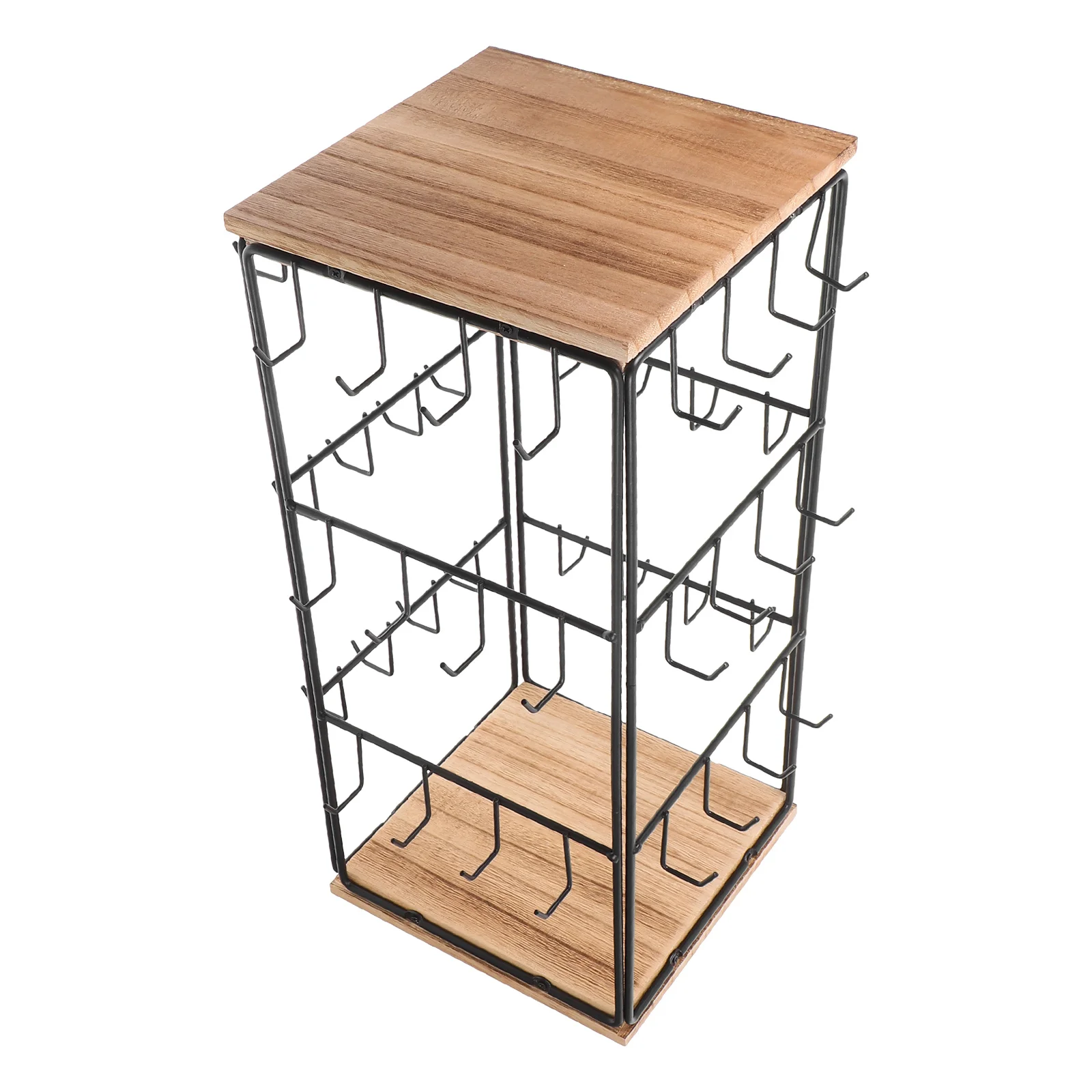 

Jewelry Display Earring Holder Wood Base Rotating 360 Degrees Storage Jewelry Display For Bracelet Organizer Accessories Decor