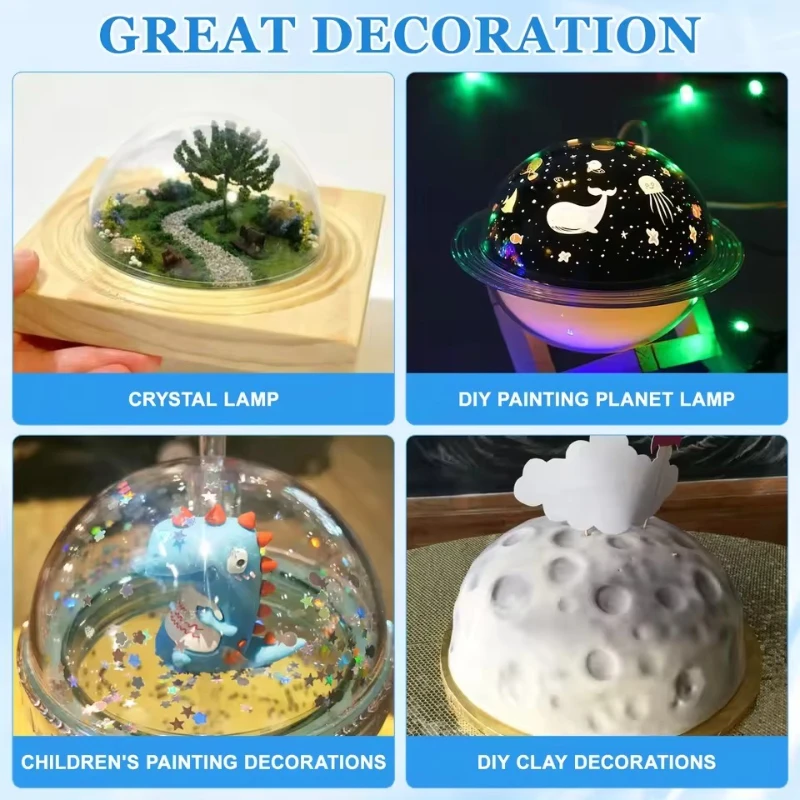 10/20/50/100PCS Klare Kunststoff Hemisphäre Abdeckungen DIY Candy Dome Kit Für Weihnachten Halloween Party geschenk DIY Party Spielzeug – Detail 5