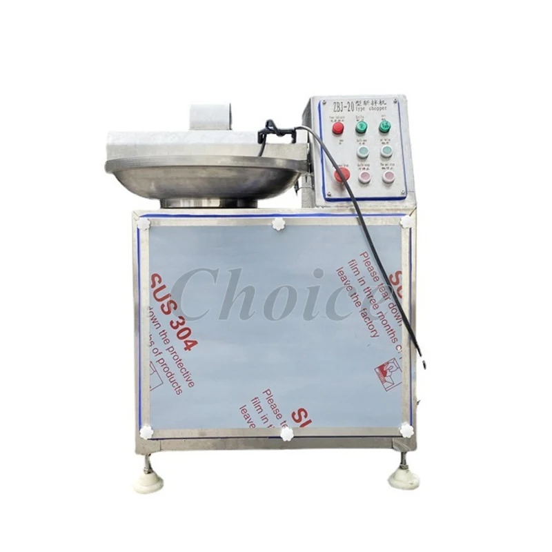 High Performance Fast Speed Meat Emulsify Bowl Cutter Machine Vegetables Meat Chopping Machine For Restertant Use