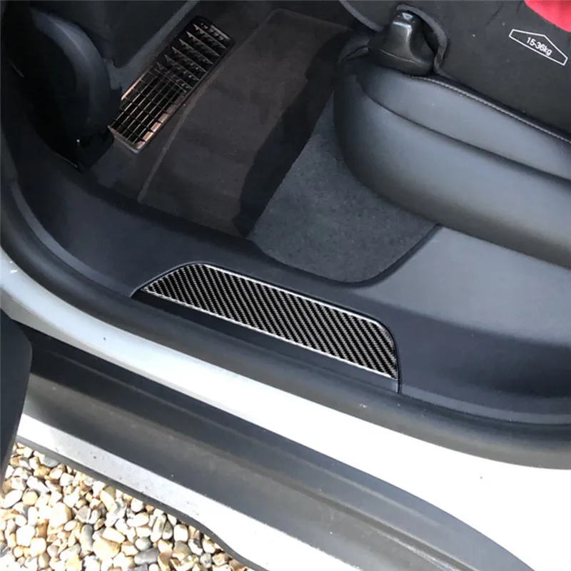 Black Car Interior Decoration Protection Carbon Fiber Sticker For Porsche Taycan 2019-2022 Auto Styling Accessories view 3