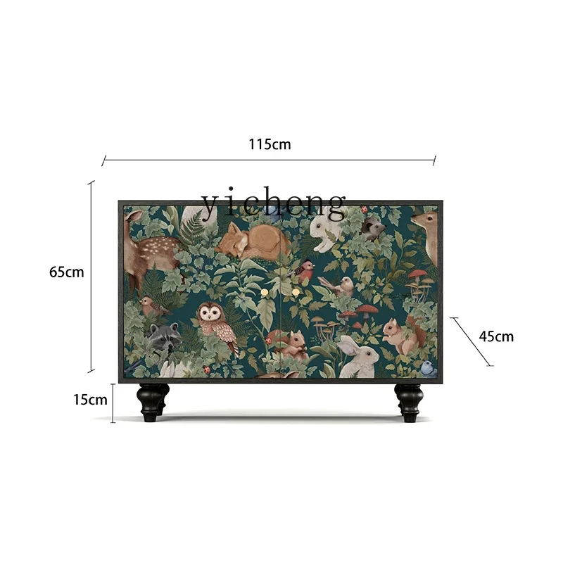 

Modern & Minimalism Small Animal Solid Wood Curio Cabinet Household Sideboard Cabinet