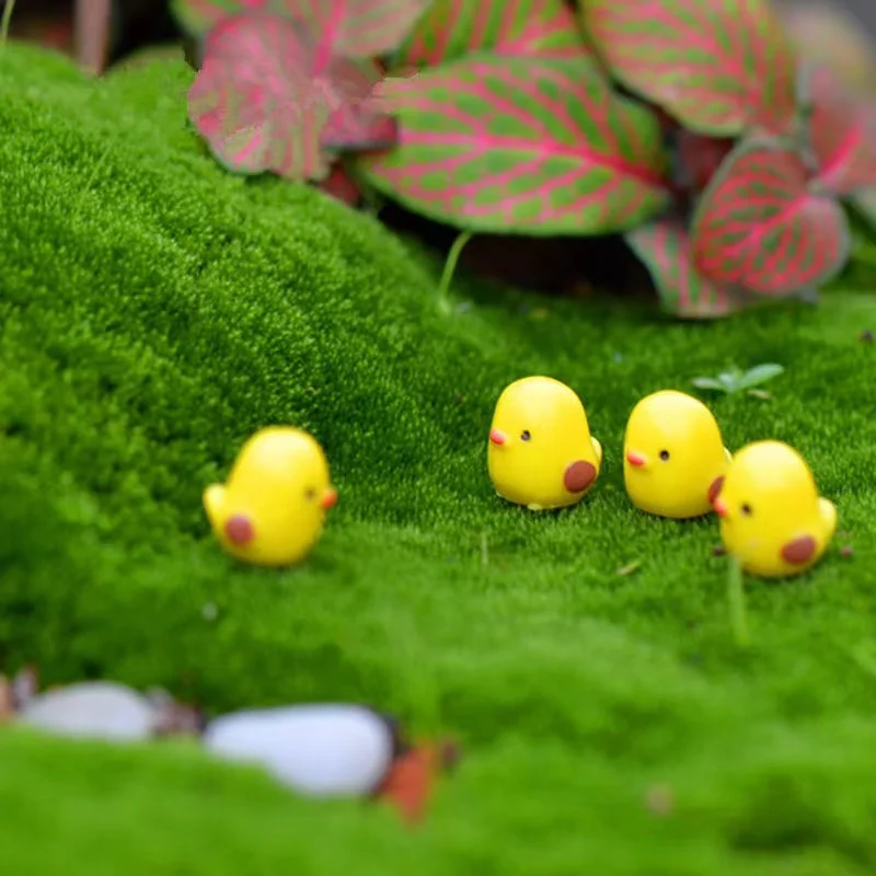 50PCS เรซิ่น Tiny ไก่ Figurines มินิไก่ Miniatures Micro ภูมิทัศน์ตกแต่งสวน Fairy Terrarium เครื่องประดับงานฝีมือ