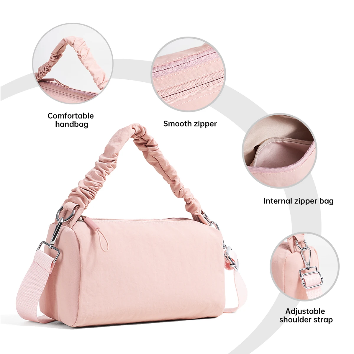 Custom Logo Small Travel Bag, Lightweight Women's Short-Distance High-End Handbag, Travel Sports Crossbody Bag, Hiking Small Luggage Bag, Personalized DIY view 4