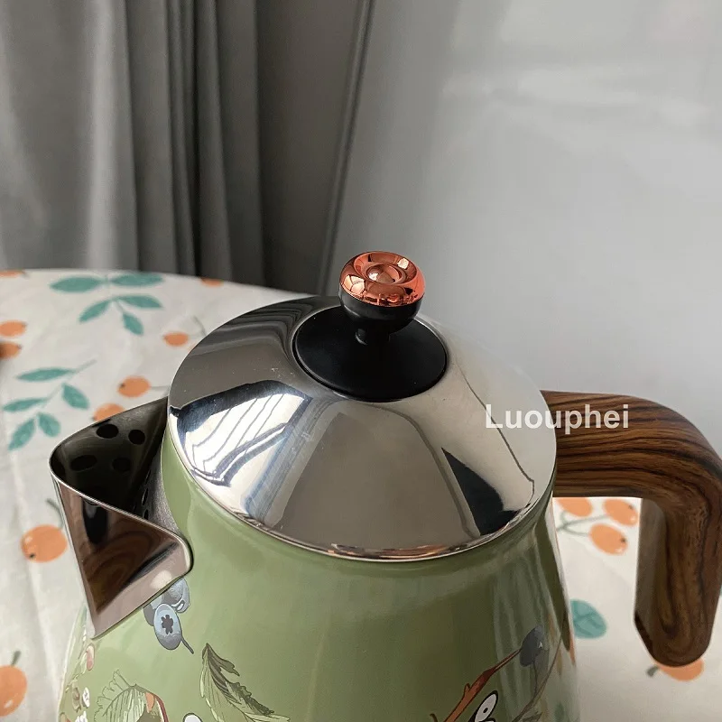 1850 واط ريترو الأخضر غلاية كهربائية المنزل التحكم في درجة الحرارة غلاية الغليان 304 الفولاذ المقاوم للصدأ الدفء إبريق الشاي الكهربائي 1700 مللي