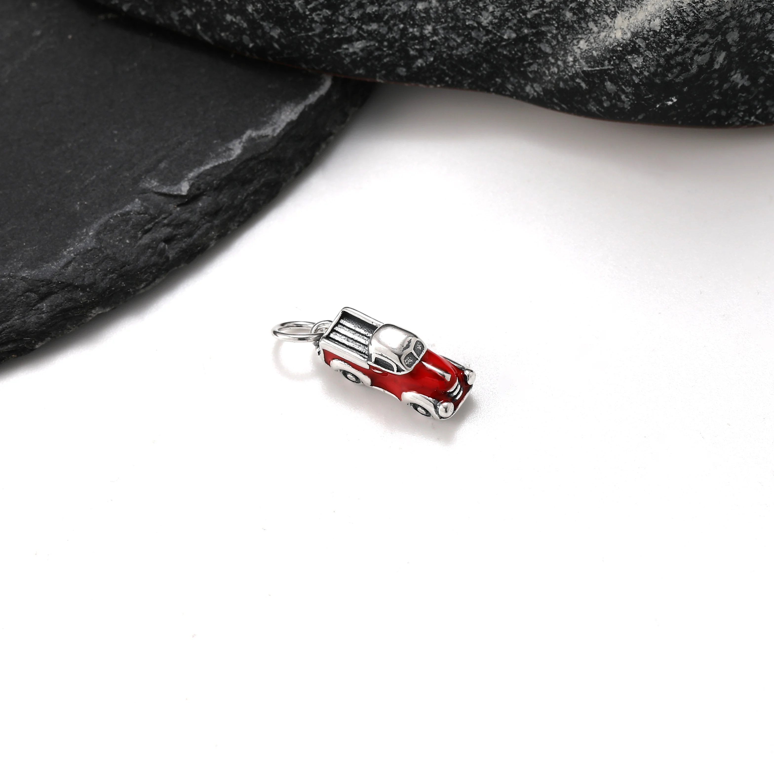 

DJ237 genuine 925 sterling silver fashionable and exquisite enamel craft car pendant DIY silver jewelry accessory