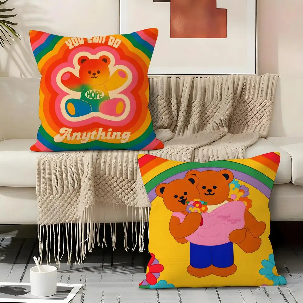 W-wiggle W-Wiggle Flower Pillow Case Pillowcase, Double-sided Printed, Sofa Cushion, Bedroom Headboard Pillow