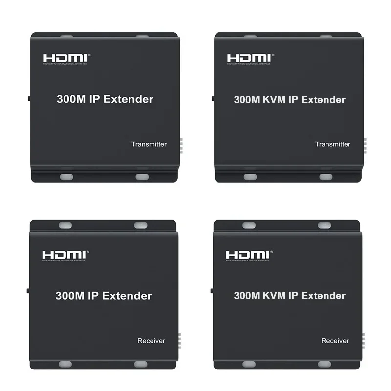 Imagem -02 - Transmissor e Receptor Video do Cabo Ethernet 300m Prolongamento de Hdmi Rj45 Cat5e Cat6 Kvm pc Teclado Rato