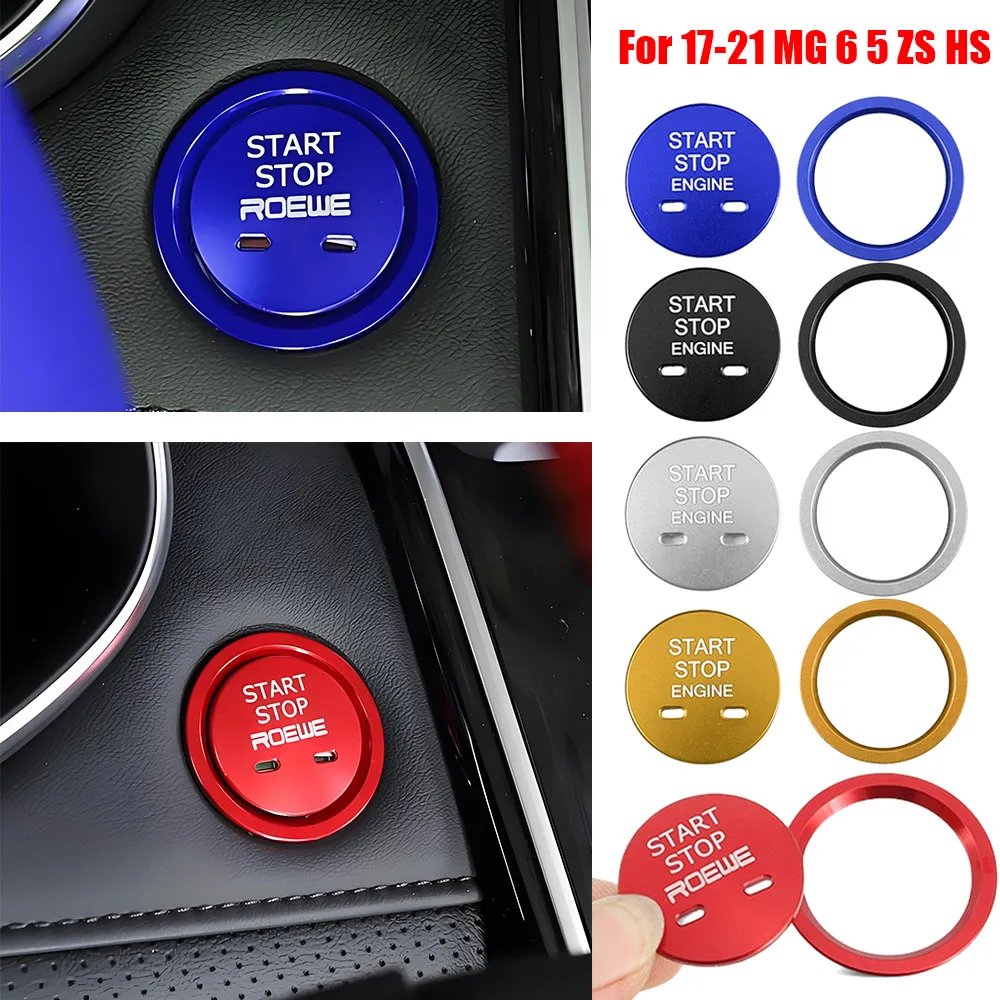 

One-Button Start Ring Aluminum Alloy Anti-Scratch Modification for MG6 2021 2022 2023 Start Button Cover Decoration Accessories
