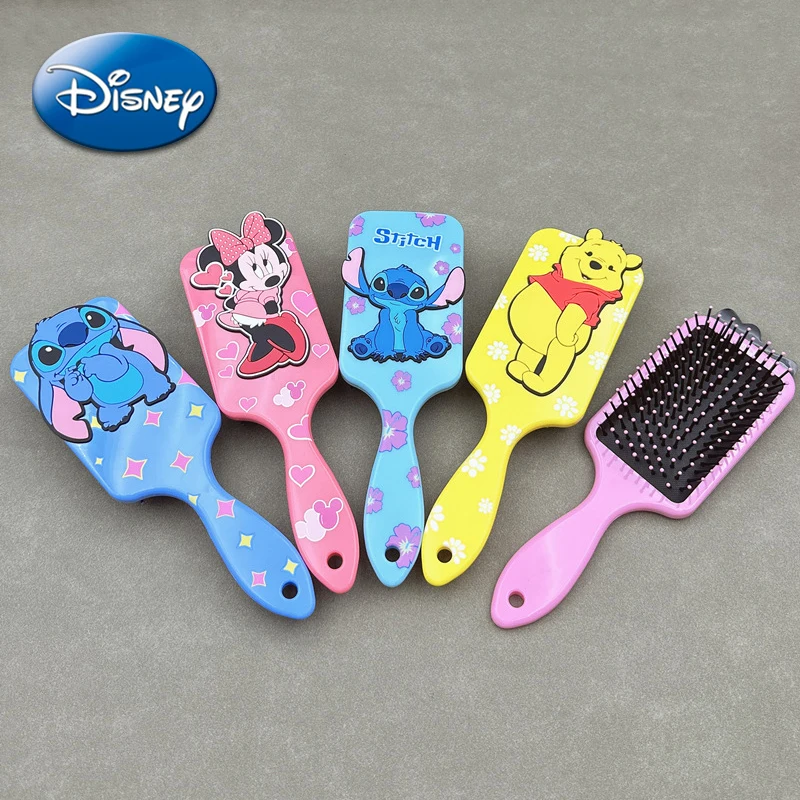 

Disney Stitch Minnie Air Cushion Combs Anime Pooh Bear 3D Massage Comb Hair Brush Haircare Hairdressing Tool Children Girls Gift